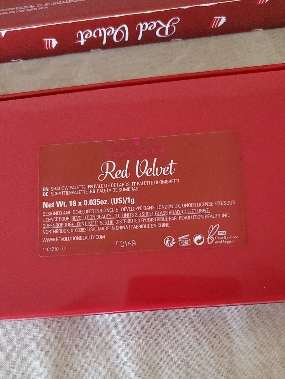 I Heart Revolution Red Velvet Palette